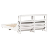 Bed Frame without Mattress White 120x200 cm Solid Wood Pine 3306424