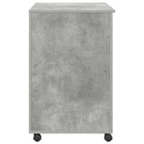 Desk with Wheels Concrete Grey 91 x 50 x 77 cm Engineered Wood 869533