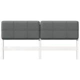 Upholstered Headboard White and Light Grey 180 cm 880112