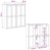 Wardrobe PANAMA Honey 169 x 50 x 185 cm Solid Pine Wood 42042134