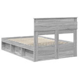 Bed Frame with Storage Grey Sonoma 120 x 190 cm Solid Pine Wood 3409780