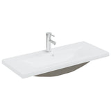 Sink Cabinet with Built-in Basin White Engineered Wood 3071648