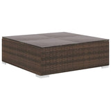 Patio Furniture Brown PE Rattan Set Modular Patio Lounge Set 41270