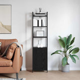 Book Cabinet Black Oak 40 x 24 x 161 cm Engineered Wood 883850