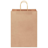 Paper Bags 250 pcs with Handles Brown 32x17x44 cm 4101594
