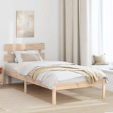 Bed Frame with Headboard Brown 80 x 200 cm Solid Pine wood 872134