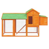 Chicken Coop Brown 193x65x117 cm Solid Wood Pine 172232