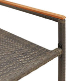 Garden Stacking Chairs 2 pcs Grey and Brown 42006826