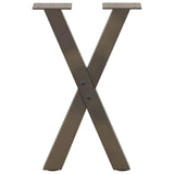 Coffee Table Legs X-Shaped 2 pcs Natural Steel 28x cm Steel 4012891
