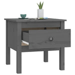 Side Tables 2 pcs Grey 50x50x49 cm Solid Wood Pine 813799