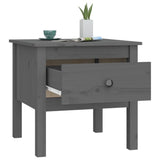 Side Tables 2 pcs Grey 50x50x49 cm Solid Wood Pine 813799