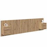 Headboard With Cabinet 3 pcs Artisan Oak Engineered Wood 3415940