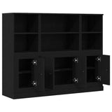 Highboard Black Oak 132 x 35.5 x 103.5 cm Engineered Wood 3333077