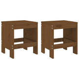 Garden Stools 2 pcs Honey Brown 40x36x45 cm Solid Wood Pine 825341