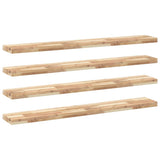 Floating Shelves 4 pcs 140x20x4 cm Untreated Solid Wood Acacia 3279438