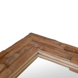 244564 Decorative Mirror Teak 120x60 cm Rectangular