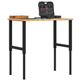 Workbench Light Brown 100x60x cm Solid Wood Oak Rectangular 3309680