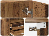 Storage Cabinet with Shelves Old Wood 70 x 42.5 x 225 cm 3446670