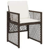 Garden Dining Set 5 pcs Brown Poly Rattan 3380630