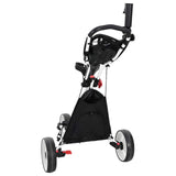 Golf Trolley Manual Black and White 100 x 69 x 114 cm Aluminium 42033590
