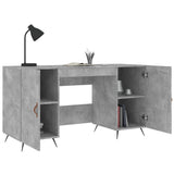 Desk Concrete Grey 140x50x75 cm Engineered Wood 829520