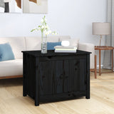 Coffee Table Black 71x49x55 cm Solid Wood Pine 820930