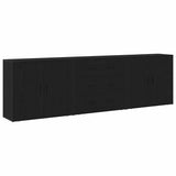 Sideboard Black Oak 240 x 33 x 70 cm Engineered Wood 3333082