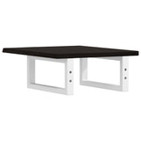 Basin Shelf Wall Mounted Steel and Solid Wood Oak 3302572