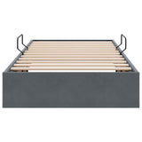 Storage Bed with Headboard Dark Grey 90 x 190 cm Velvet 3370124