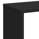 Room Divider Bookcase Black 67x25x161.5 cm Engineered Wood 858076