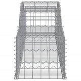 Arched Gabion Baskets 4 pcs 300x50x40/60 cm Galvanised Iron 3146649