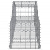 Arched Gabion Baskets 4 pcs 300x50x40/60 cm Galvanised Iron 3146649