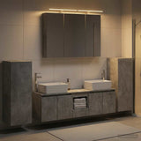 Bathroom Furniture Set 6 pcs Concrete Grey 100 x 14.5 x 70 cm 3407162