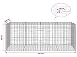 Gabion with 3.5 mm Wire and 5x10 cm Mesh 200x100x100 cm 3462910