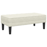 Bench with Cushion Cream 113 x 57 x 39 cm Velvet 42001955