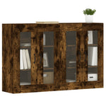 Wall Mounted Cabinets 2 pcs Smoked Oak Engineered Wood 3197910
