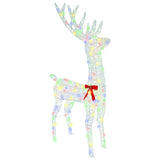 Reindeer Pull Sleigh Colourful 70 x 26 x 129 cm Acrylic 42019078