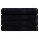 Premium Towels SOLUND 4 pcs Black 100x200 cm 600 gsm 137438