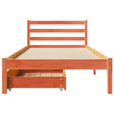 Bed Frame without Mattress Wax Brown 90x190 cm Single Solid Wood Pine 3301551