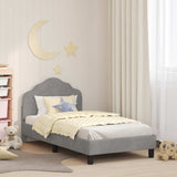 Children's Bed Frame with Headboard Light Grey 80 x 160 cm 42010936