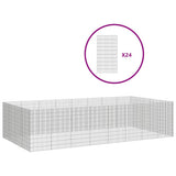 Free Range Animal Enclosure 24-Panel 54x100 cm Galvanised Iron 3321349