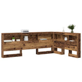 Storage Headboard with Shelf Old Wood 120 cm Engineered Wood 3335483