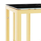 Console Table Gold 70x30x70 cm Stainless Steel and Glass 350036