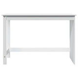 Desk White 112 x 50 x 75 cm Solid Pine Wood 42028373