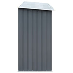 ZNTS Garden Log Storage Shed Galvanised Steel 330x84x152 cm Grey 44859