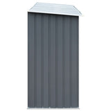 ZNTS Garden Log Storage Shed Galvanised Steel 330x84x152 cm Grey 44859