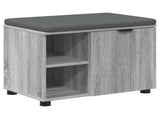 Hall Bench with Cushion with Shelf Grey Sonoma 60 x 38 x 46 cm 891501