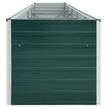 ZNTS Garden Raised Bed Galvanised Steel 400x80x45 cm Green 47057