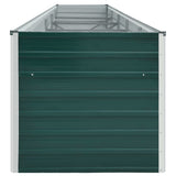 ZNTS Garden Raised Bed Galvanised Steel 400x80x45 cm Green 47057