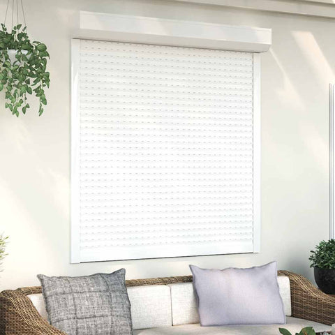 Roller Shutter Aluminium 130x140 cm White 144973